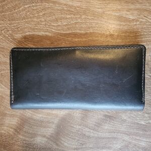 Handcrafted Genuine Dark Brown Leather Wallet with 8 Card Slots and Zipper